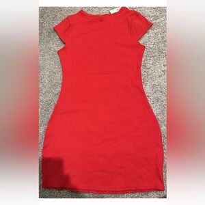 Victoria's Secret Red Cap-Sleeve Bodycon Mini Dress